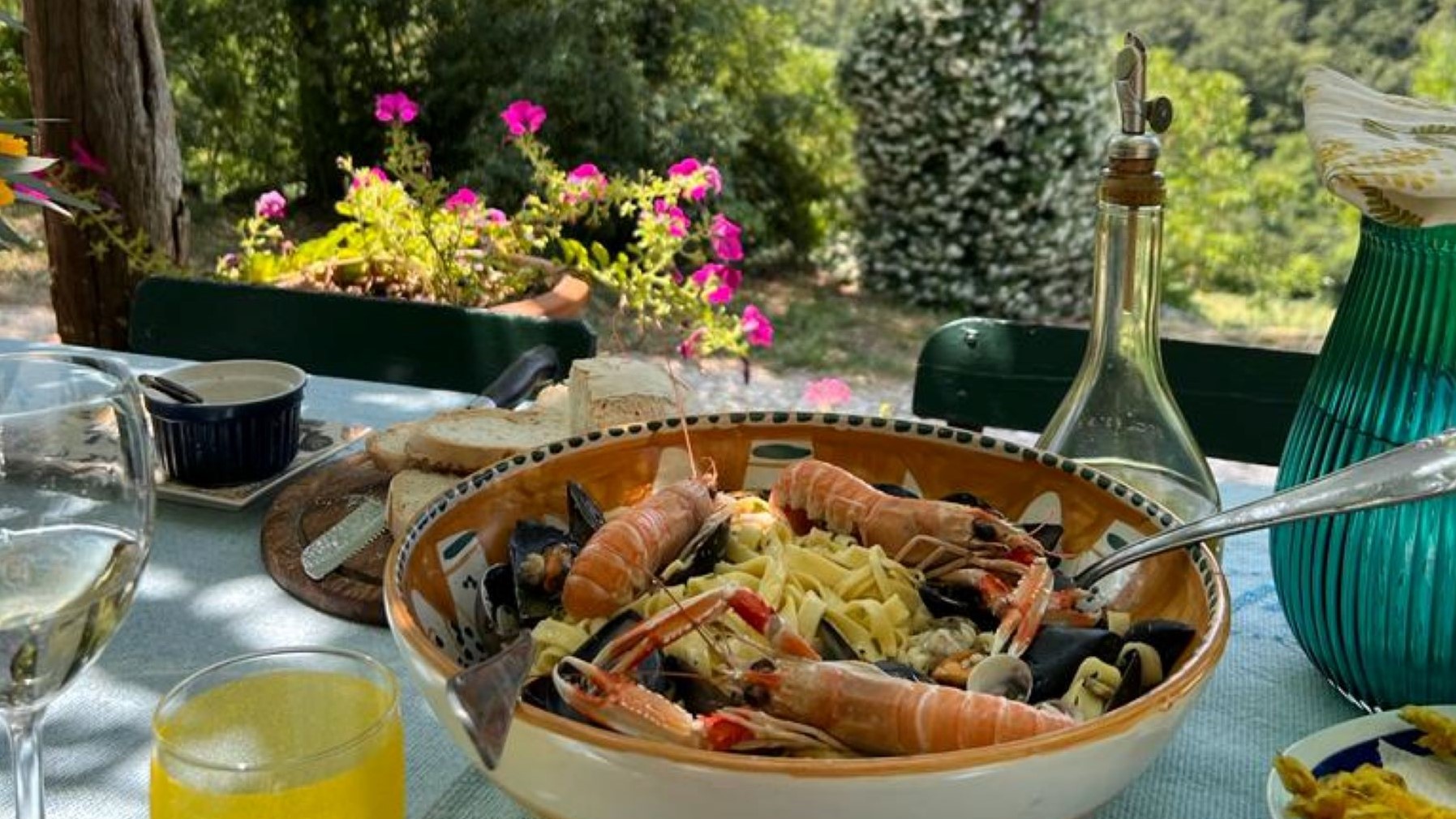 Hand made tagliatelle with sea foods